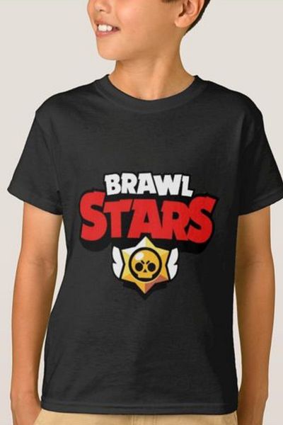 AMMA Children's Brawl Stars Printed Trend Short Sleeve 100% Cotton T-shirt