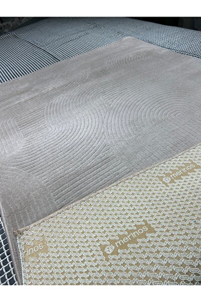 Merinos Rölyef Kaymaz Taban Kesme Halı Joy Bej