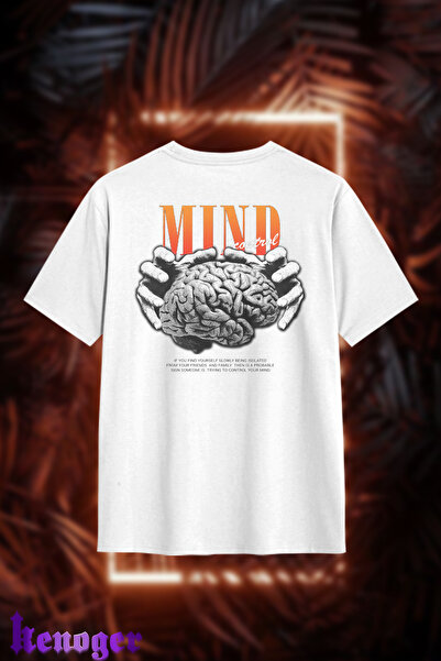 kenoger Unisex Oversize - Tricou imprimat Mind Control
