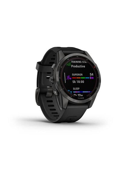 Garmin GARMIN FENIX 7S – SAPPHIRE SOLAR EDITION, CARBON GREY DLC TITANIUM WITH BLACK BAND