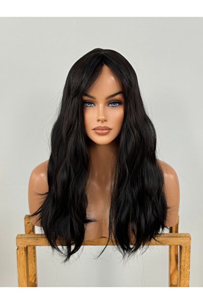 Peruk Avm Siyah perçemli dalgalı Vip Model