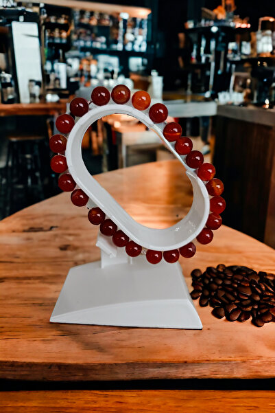 MGA DOĞAL TAŞ Kırmızı Akik Taşı Bileklik  Doğal Taşlar Orijinal Gerçek Akik Taşı Bileklik