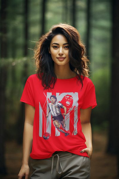Biy Store Diego Armando Maradona photo uniform printed unisex regular t-shirt