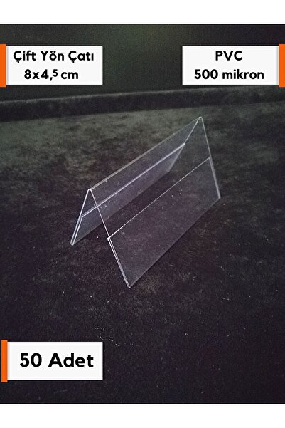 Şeffaf Etiket PVC 50 komada providnih držača za etikete na krovu - 8x4.5 cm, ...