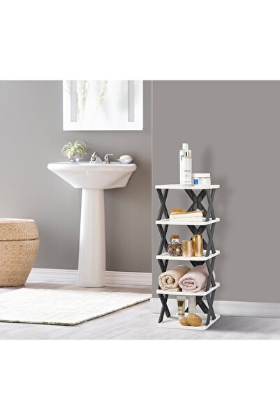 Özgen Plastik Model X Organizer, Banyo Rafı, Mutfak Rafı, Çok Amaçlı Düzenleyici