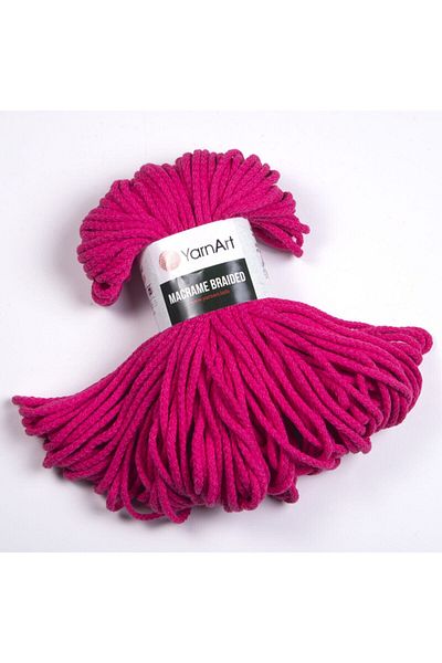 Yarnart Macrame Braided - Μακραμέ Χειροποίητο Νήμα Πλεξίματος Fuchsia-771