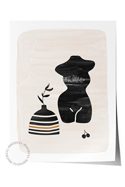 Postifull Ασπρόμαυρη διακόσμηση τοίχου Boho, Αφίσα χωρίς πλαίσιο, Ζωγραφική τ...