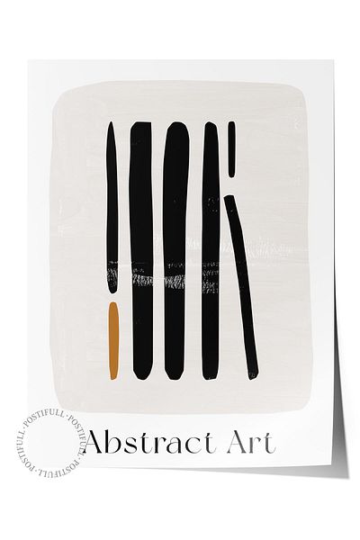 Postifull Decor de perete Boho alb-negru, poster fără încadrare, pictură murală fără încadrare - hârtie de artă