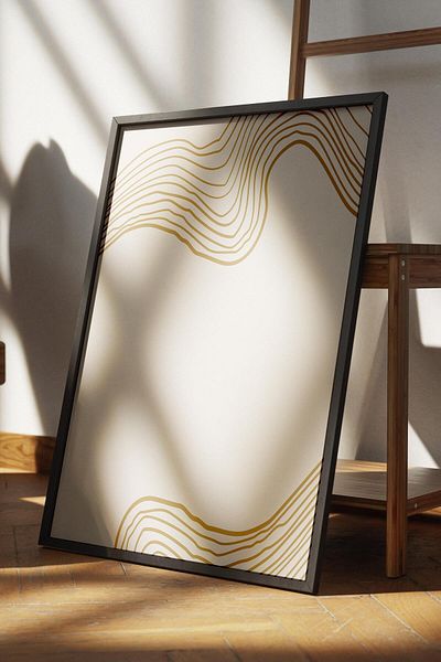 Postifull Decor de perete Boho în tonuri naturale, poster fără încadrare, pictură murală fără încadrare - hârtie de artă