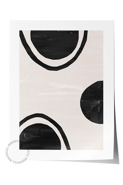 Postifull Black White Boho Wall Decor, Frameless Poster, Frameless Wall Painting - Fine Art Paper