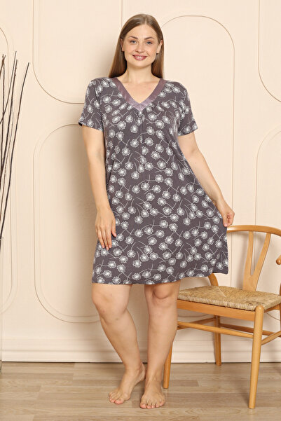 Lagertha by İntensive Cămașă de noapte pentru femei, cu model, din viscoză, din satin