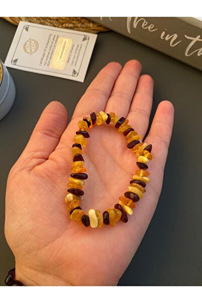 Kotryna Free Shape Damla Kehribar Yetişkin  Bileklik