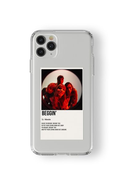 Multitronic حافظة شفافة مطبوعة بتصميم Beggin متوافقة مع هاتف iPhone 11 Pro Max
