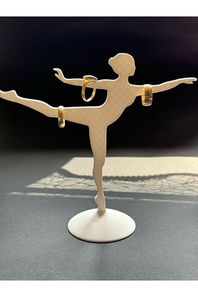 Üç Kardeş Boyut Decorative Ballerina Design Jewelry Stand - Ring/Earring/Necklace/Jewelry Hanger Organizer