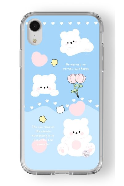 Multitronic iPhone Xr Compatible Just Happy Design Printed Transparent Case