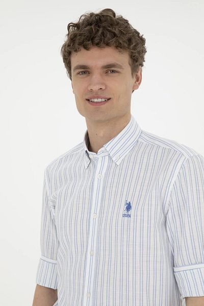 U.S. Polo Assn. Мъжка светлосиня риза с дълъг ръкав1831488 LAPATYA