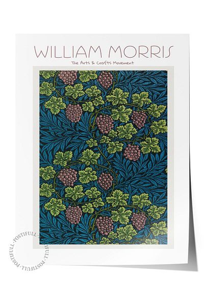 Postifull Αφίσα William Morris - Σειρά Art, Σχεδιασμός χωρίς πλαίσιο, Μοντέρνα Τέχνη