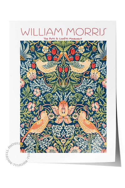Postifull Αφίσα William Morris - Σειρά Art, Σχεδιασμός χωρίς πλαίσιο, Μοντέρνα Τέχνη