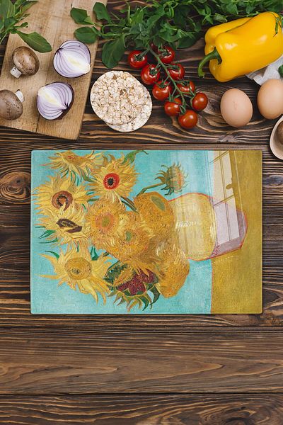 Postifull Cutting Board, New Generation Chopping Board Glass, Art Series, Thick and Tempered Unbreakable Glass, 21*30cm
