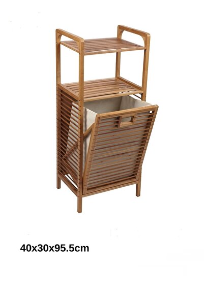 PANALI AHŞAP ÇAMAŞIR SEPETİ (DEMONTE)