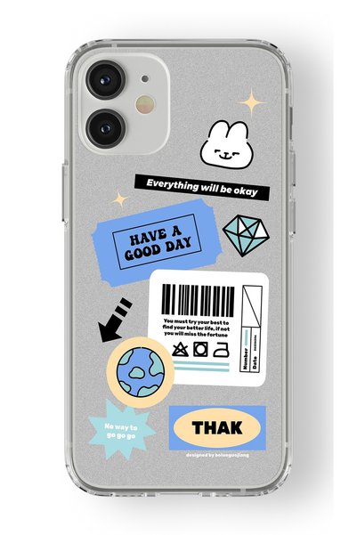 Multitronic حافظة شفافة مطبوعة بتصميم Will Be OK متوافقة مع هاتف iPhone 12