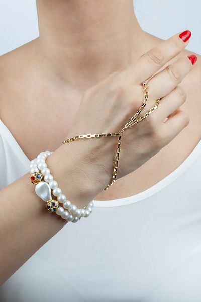 Liveyn Design Glass Pearl Shahmeran Bracelet