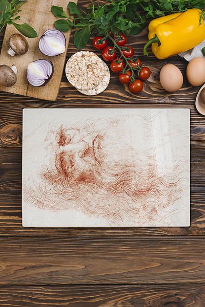 Postifull Cutting Board, New Generation Chopping Board Glass, Art Series, Thick and Tempered Unbreakable Glass, 21*30cm