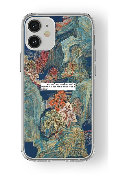 Multitronic حافظة شفافة مطبوعة بتصميم Am I Monster متوافقة مع هاتف iPhone 12 ...
