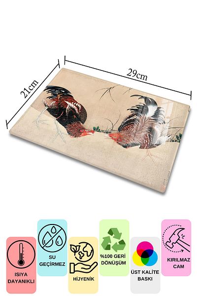 Postifull Cutting Board, New Generation Chopping Board Glass, Art Series, Thick and Tempered Unbreakable Glass, 21*30cm