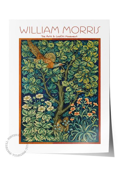 Postifull Αφίσα William Morris - Σειρά Art, Σχεδιασμός χωρίς πλαίσιο, Μοντέρνα Τέχνη