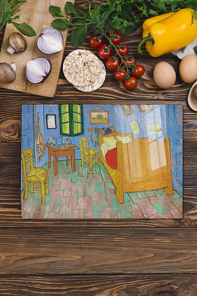 Postifull Cutting Board, New Generation Chopping Board Glass, Art Series, Thick and Tempered Unbreakable Glass, 21*30cm