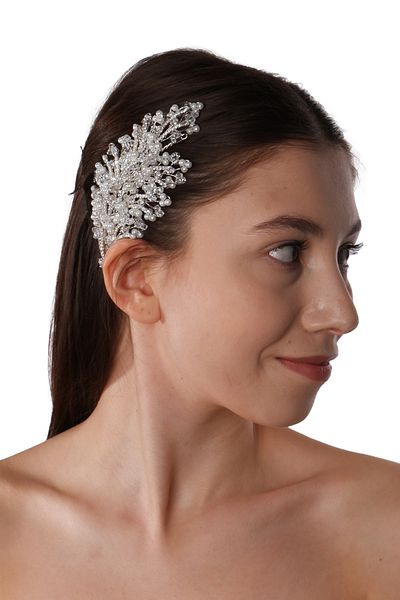 Hayalperest boncuk Zircon Stone Wedding Wedding Side Hair Accessory Couple Set