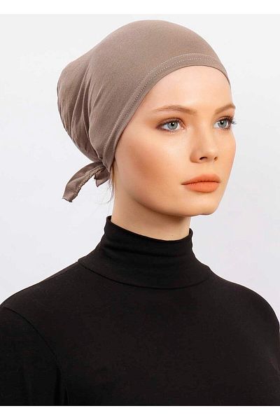 Ecardin Dark Mink Comfortable Snap Bonnet - St 257