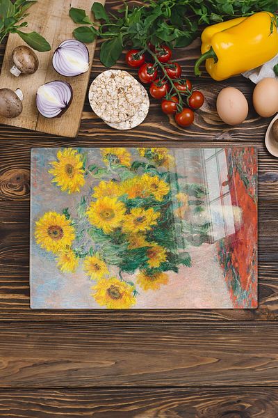 Postifull Cutting Board, New Generation Chopping Board Glass, Art Series, Thick and Tempered Unbreakable Glass, 21*30cm