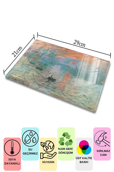 Postifull Cutting Board, New Generation Chopping Board Glass, Art Series, Thick and Tempered Unbreakable Glass, 21*30cm