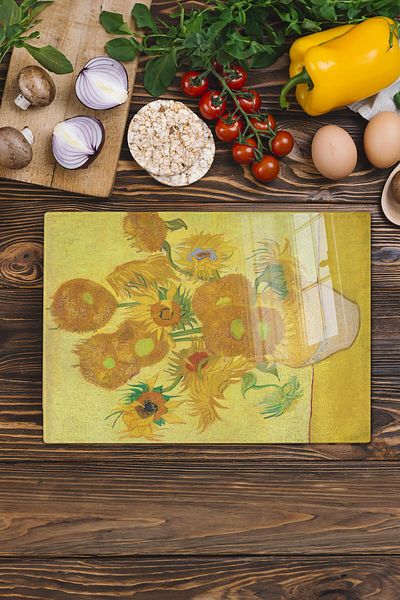 Postifull Cutting Board, New Generation Chopping Board Glass, Art Series, Thick and Tempered Unbreakable Glass, 21*30cm