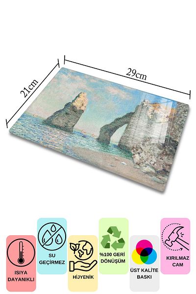 Postifull Cutting Board, New Generation Chopping Board Glass, Art Series, Thick and Tempered Unbreakable Glass, 21*30cm