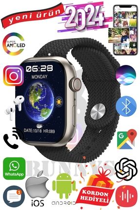 Bunnys Apple iPhone 11 Uyumlu Ak ll Saat Watch 9 Max 2024 45mm Kordon Hediyeli Amoled Ekran Fiyat Yorumlar Trendyol