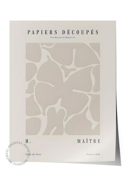 Postifull Αφίσα Παστέλ Σχεδίου Henri Matisse - Χωρίς πλαίσιο, Αφίσα Εικονογράφησης Duar, Εκτύπωση HD, Παχύ