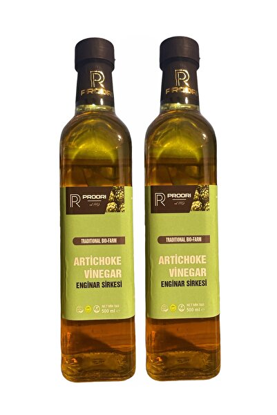 Proori Yıllanmış Enginar Sirkesi 500 ml Doğal Fermente Canlı Sirke 2'li Paket (1000 ML)