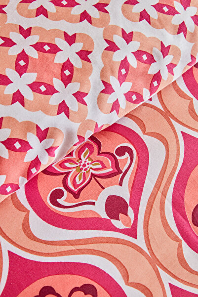 Karaca Home Cordelia Satin Double Duvet Cover Set Orange