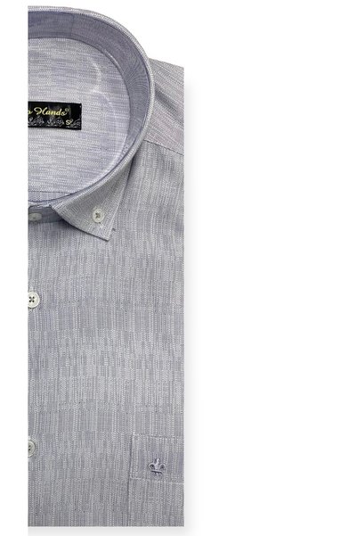 TWO HANDS Men's Classic Long Sleeve Sparkling Pattern Cotton Shirt 528