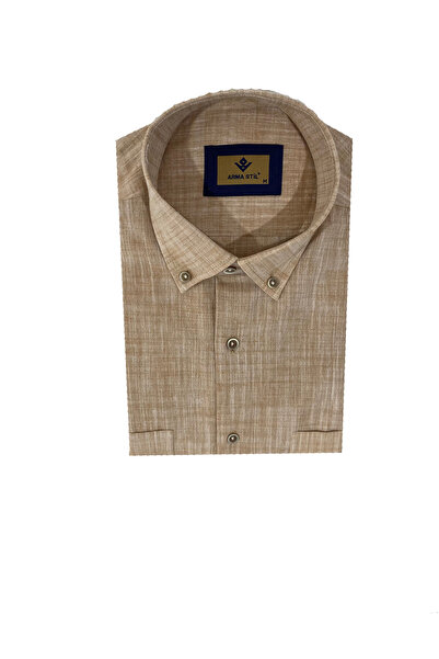 dcn giyim 1985 Men's Linen Shirt - Double Pocket, Classic Cut