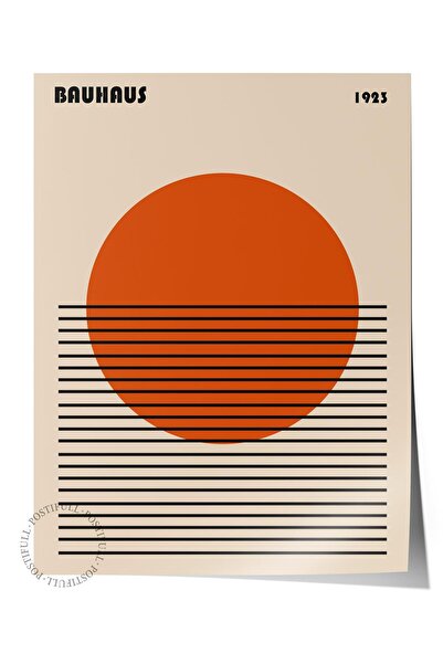 Postifull Çerçevesiz Poster, Bauhaus Serisi, Renkli Duvar Posteri, Duvar Deko...