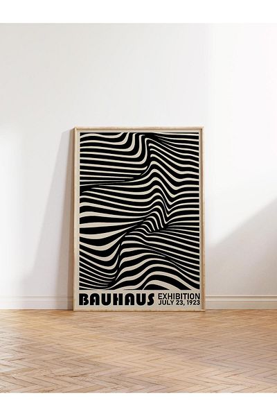 Postifull Μαύρη αφίσα τοίχου της σειράς Bauhaus - Εκτύπωση HD, Χοντρό διακοσμητικό αρχαιολογικής τέχνης