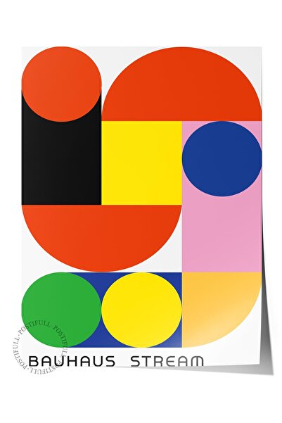 Postifull Πολύχρωμη αφίσα χωρίς πλαίσιο της σειράς Bauhaus - Διακόσμηση τοίχο...
