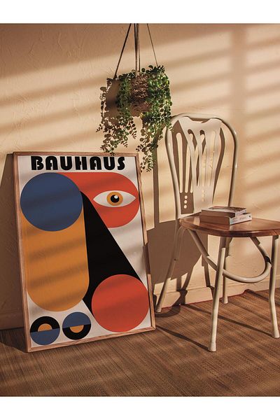 Postifull Αφίσα χωρίς πλαίσιο, Σειρά Bauhaus, Έγχρωμη αφίσα τοίχου, Διακόσμηση τοίχου, Εκτύπωση HD, Χοντρό αρχειοθετικό Sana