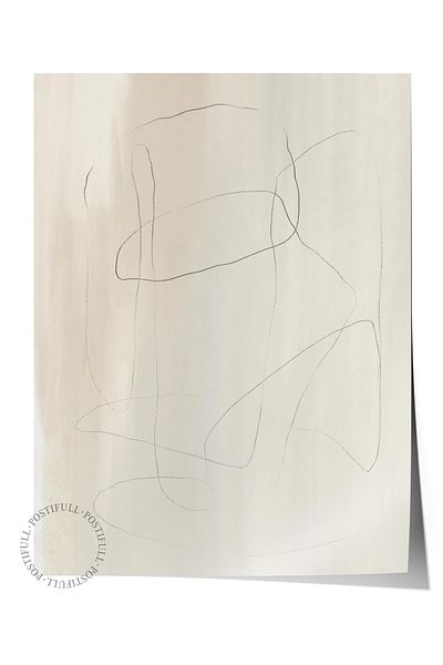 Postifull Frameless Poster Abstract Nordic Series, Nordic Painting, Wall Poster, Hd Printing, Thick Archival