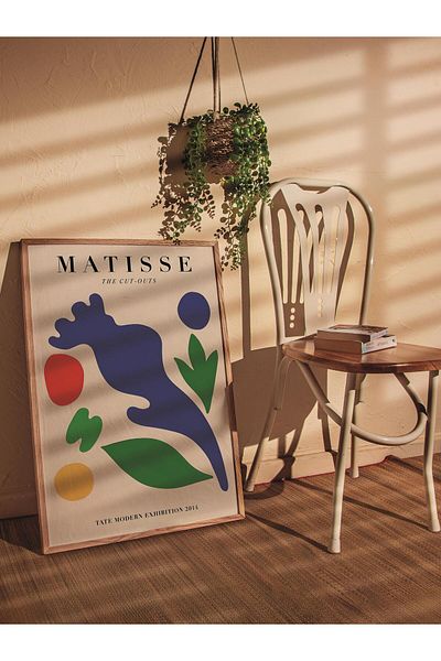 Postifull Αφίσα Παστέλ Σχεδίου Henri Matisse - Χωρίς πλαίσιο, Αφίσα Εικονογράφησης Duar, Εκτύπωση HD, Παχύ
