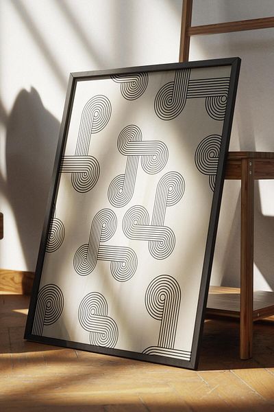 Postifull Poster fără încadrare Seria nordică abstractă, pictură nordică, poster de perete, imprimare HD, gros archival